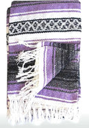 Del Mex Classic Mexican Blanket, Large Authentic Woven Falsa Throw (70"x50"), Artisan Southwest Décor for Beach, Yoga, Outdoors (Lavender) by CozyNest Decor