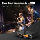 Wireless Microphone Karaoke System, Dual UHF Cordless Dynamic Mic Handheld Microphone System, 100ft Range, for Karaoke, Meeting, Party, Home KTV Set, Wedding, Church, DJ by TinyTreasures Baby Boutique