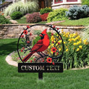 Personalized Name Garden Cardinal Metal Signs with Stake, Custom Family Name Yard Decor for Outdoor Outside, Cardinal Lawn Patio Stake Gardening Enthusiasts Grandmothers Gift by CozyNest Decor