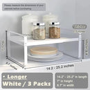 3 Pack Expandable Cabinet Shelf Organizer Kitchen Shelf Riser Stackable Pantry Shelves Kitchen Organizers and Storage Metal Spice Rack Countertop Organizer Cupboard Adjustable Shelfs Desk Rack Shelf by CozyNest Decor