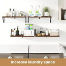 Heimlove Floating Shelves for Wall 24 Inches,8 Inches Deep Wall Bookshelf Mounted Display&Storage Wood Shelves for Kitchen Bathroom Laundry Living Room,Set of 3 (Walnut Color) by CozyNest Decor