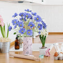 IPOPU Blue Flowers Artificial Cosmos 5PCS Fake Blue Wildflowers 24.5" Fake Daisies for Home Decor Indoor Faux Wild Flowers for Floral Arrangements Wedding Centerpiece by CozyNest Decor