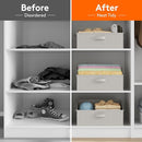 Lifewit Storage Baskets for Shelves, 6 Packs Non-woven Fabric Trapezoid Closet Organizer Bins with Handles, Foldable Clothing Containers Box for Clothes, Toy, Towel, Book, DVD, Hats, Medium-Light Grey by TinyTreasures Baby Boutique