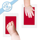 Large Clean Touch Ink Pad for Baby Handprints and Footprints – Inkless Infant Hand & Foot Stamp – Safe for Babies, Doesn’t Touch Skin – Perfect Family Memory or Gift, Red Print Kit by Tiny Gifts by TinyTreasures Baby Boutique