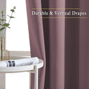 NICETOWN Dry Rose Doorway Curtains for Girls Bedroom, Grommet Window Treatment Thermal Insulated Privacy Door Curtains for Living Room, Dry Rose, Set of 2, W46 x L80 by TinyTreasures Baby Boutique