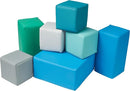 Toddler Building Blocks, Foam Blocks, Contemporary, 7-Piece by TinyTreasures Baby Boutique