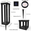 Solar Patio Floor Lamp Outdoor, 2 Pack Solar Landscape Path Lights with 3 Light Modes, Garden Decorations Waterproof 12H Endurance Cordless Landscaping for Porch Lawn Yard Backyard (Black) by GreenHaven Gardens