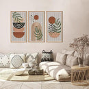IARTTOP Large Boho Wood Wall Art Framed 16x32 Inch Mid century Modern Wooden Wall Decor Abstract Bohemian Minimalist Art Decor for Bedroom Living Room Office Set of 3 by CozyNest Decor