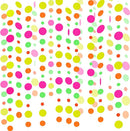 108feet Paper UV Round Dot Neon Garland Blacklight Reactive Glow in The Dark Party Supplies Streamers Glow Fluorescent Hanging Circle Dots Banners for Wedding Birthday Neon Party Decorations by TinyTreasures Baby Boutique