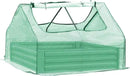 Aoodor 4 x 3 x 3 ft Raised Metal Garden Bed, Mini Greenhouse Kit with 2 Roll-up Zipper Doors for Vegetables, Herbs, and Flowers by GreenHaven Gardens