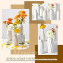 Small White Ceramic Vase Set of 10 - Mini Bud Vases for Flowers and Pampas Grass, Boho Centerpieces for Home and Party Decor, White Vases Home Decor, Ceramic Vase Set for Weddings by GreenHaven Gardens