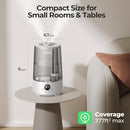 Homvana Humidifiers for Bedroom Home, 3.6 L Cool Mist Top-Fill 34H Super Long Time, Quiet 23dB, Baby Humidifier, Oil Diffuser for Large Room, Plants, Nursery, Office BPA FREE, 7 Color Light Ultrasonic by TinyTreasures Baby Boutique