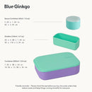 BLUE GINKGO Silicone Lunch Box Set – Durable Heavy-Duty Silicone Bento Box, Microwave, Freezer, Dishwasher Safe – Airtight, BPA Free (Made in Korea, Purple) by TinyTreasures Baby Boutique