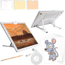 A3 Light Pad, Elice Tracing Light Box 3 Colors Mode Stepless and 6 Levels of Brightness Light Copy Pad, Wireless Rechargeable Led Light Board for Weeding Vinyl Diamond Painting Sketching (White) by TinyTreasures Baby Boutique
