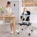 HONEY JOY 8 in 1 Baby High Chair, Convertible Highchair for Babies and Toddlers/Table and Chair Set/Building Block Table/Booster Seat/Stool/Toddler Chair with Safety Harness (Black) by TinyTreasures Baby Boutique