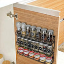 SUFAUY 2 Pack Spice Rack Wall Mount, 3 Tier Narrow Spice Rack Hanging Small Shelf for Cupboard, Black by CozyNest Decor