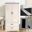 71" Kitchen Pantry Storage Cabinet, Barn Doors Tall Storage Pantry Cabinet with Drawers & Adjustable Shelf, Modern Farmhouse Cupboard Wood Pantry for Kitchen, Living Room, Dining Room, Oak Beige by CozyNest Decor