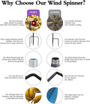 Wind Spinners, Large Metal Windmill 24" Dia 84" High, Outdoor Wind Sculpture & Spinners for Yard Garden Decor(Double Sided) by GreenHaven Gardens