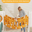 KORIMEFA 11 in 1 Toddler Slide and Swing Set, Kids Slide for Toddlers, Outdoor Indoor Playground for Toddlers 1-3, Toddler PlaySet with Basketball Hoop and Ball Golf Set, Climbing Arch(Yellow & Green) by TinyTreasures Baby Boutique