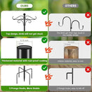 Shepherds Hooks for Outdoor, 108 Inch Heavy Duty Bird Feeder Pole with 5 Prongs Base, Adjustable Shepherds Hook for Hanging Birdhouses, Lanterns, Plant Baskets, Wind Chimes by GreenHaven Gardens
