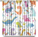 Cartoon Dinosaur Curtains for Kids Boys Girls Home Decor Childish Cute Dino Animals Print Pattern Rod Pocket Blackout Window Drapes for Nursery Baby Bedroom Playroom W21xL63in 2 Panels by TinyTreasures Baby Boutique