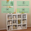 12-Cube Storage Shelf Bookcase - Wooden 3-Tier Floor Standing Open Bookshelf for Home and Office, Display Cabinet, Warm White by CozyNest Decor