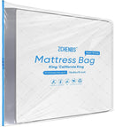 ZCHENBS® – Mattress Bags for Moving and Storage,Mattress Bag with Zippers,5 Mil Ultra-Thick Bed Bag,Waterproof,Anti-Tear,Heavy-Duty Mattress Bag (Transaparent/Blue, King/California King-(1 Pack) by TinyTreasures Baby Boutique