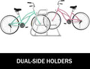 BestEquip 10 Holders Floor Bike Rack, 59" Length All-Steel Grid Bike Rack, 10-Bike Capacity Dual-Side Storage Stand for Garages Streets Yards Bike Events by GreenHaven Gardens