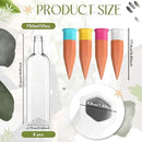 8 Pack Plant Watering Devices, Terracotta Self Watering Spikes with 25 oz Plastic Wine Bottles, Slow Release Plant Waterer Self Watering Planter for Vacation Indoor Outdoor Plant by GreenHaven Gardens
