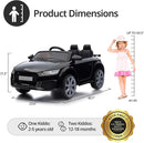 Licensed Audi Electric Kids Car, 12V Kids Ride-on Toy Car for Toddlers w/Remote - Black by TinyTreasures Baby Boutique
