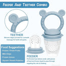 WAJIAYON Baby Breastmilk Popsicle Molds & Fruit Feeder (2 Pack), Baby Food Freezer Tray Storage Containers, Silicone Teething Pacifier Feeder and Teether for Babies - Sky Blue by TinyTreasures Baby Boutique