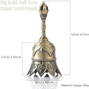 Super Loud Brass Hand Call Bell for Ringing at Wedding, Lotus Hand Bells for Seniors Bedside, Teacher Classroom Bell Dinner Bell Tibetan Bells Meditation Bell, Gift for Bedridden Mom(Bronze) by TinyTreasures Baby Boutique