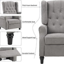 EBELLO 2 Pcs Pushback Recliner Chairs, Fabric Armchair Push Back Recliner with Rivet Decoration, Single Sofa Accent Chair for Living Room, Bedroom, Grey by CozyNest Decor