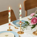Cardinal Bird Flameless Taper Candles with Remote - Red Bird Theme LED Taper Candles for Home Xmas Holiday Party Christmas Decoration - 2PCS 9.5INCH by CozyNest Decor