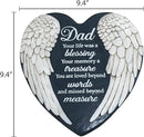 Dad Memorial Garden Stone, Dad Stepping Garden Memorial Stone, in Memory of Dad Stones Gifts for Loss of Father, Loss of Dad, Father Memorial Angel Wings Heart Stone TNS13 by GreenHaven Gardens