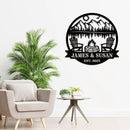 Personalized Camping Signs Custom Outdoor Campfire Metal Sign Custom Mountain Campfire Sign Family Name Sign Personalized Camping Gifts Fire Pit Cabin Campsite Sign(Campfire) by CozyNest Decor