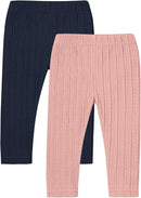 U·nikaka Toddler Baby Girls Pants Ribbed Infant Pants Leggings Toddler Baby Girl Bottoms Leggings 2 Packs by TinyTreasures Baby Boutique