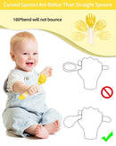 Deejoy Toddler Utensils, Self-feeding Flatware Set withTravel Case, Baby Spoons and Forks with Silicone Bendable Handle, Easy Grip Heat-Resistant, Ideal for Kids, Stage 2 (Yellow) by TinyTreasures Baby Boutique