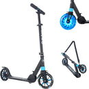 Aero Big Wheels Kick Scooter for Kids 6+, Teens & Adults | Light Up Wheels, Hand Brake, Rubber Deck Mat & Shock Absorption | Foldable & Height Adjustable by TinyTreasures Baby Boutique