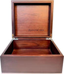 Blake & Lake Wooden Box with Hinged Lid - Solid Walnut Wood Eco Box - Wood Storage Box with Lid - Wooden Keepsake Box - Decorative wooden boxes with lids (Walnut) by CozyNest Decor