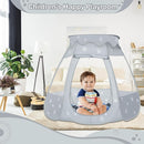 Baby Ball Pit for Toddler with 50 Balls, Kids Pop Up Play Tent for Girls, Princess Toys Gifts for Children Indoor & Outdoor Playhouse (Gray: Gray/White/Babyblue, 109x90cm/50 Balls) by TinyTreasures Baby Boutique
