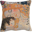 C Charlotte Home Furnishings Inc Mother and Child 1 Cushion Cover | Pure Cotton Decorative Cushion Case | Cushion Cover for Indoor Use | 17x17 Inch Cushion Cover for Living Room I by Gustav Klimt by CozyNest Decor