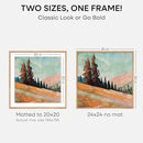 Homeforia 24x24 Wood Picture Frame, High End Natural Oak 24 x 24 Square Light Wooden Poster Frame with Mat 20 by 20 Photo, 24by24 Large Frames Matted to 20x20 Print, Tempered Glass, Wall Kit, Set of 1 by CozyNest Decor