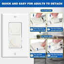 Outlet Covers Baby Proofing, 54 Pack Child Proof Plug Socket Covers Electric Plug Protectors Safety Caps with Hidden Pull Handle, for US 3-Prong, Mixed by TinyTreasures Baby Boutique