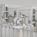 Modern Bathroom Vanity Light 4-Lights Chrome Crystal Wall Lamp Bathroom Modern Crystal Vanity Lighting by CozyNest Decor