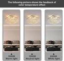 4-Lights Modern Flush Mount Ceiling Light Fixtures,Elegant Crystal Chandelier Pendant Ceiling Lamp for Bedroom,Living Room,Dining Room,Hallway H5.9 x W13.7 x L13.7 (Bulbs Not Included) Square by CozyNest Decor