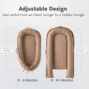 Infant Lounger, Baby Nest Cover for Baby Girls & Boys, Newborn Essentials for Baby 0-18+ Months, 100% Cotton Breathable (Brown Blossom_, Cotton_Muslin) by TinyTreasures Baby Boutique