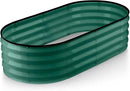Galvanized Raised Garden Beds Outdoor // 4×2×1 ft Planter Raised Beds for Gardening, Vegetables, Flowers // Large Metal Garden Box (Dark Green) // Patented Tool-Free Design by GreenHaven Gardens
