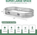 Land Guard Galvanized Raised Garden Beds Outdoor with 2 Magnetic Solar-Powered Lights(Grey), Metal Planter Raised Beds, 4×2×1Ft Metal Raised Garden Beds for Gardening, Vegetables, Flowers by GreenHaven Gardens