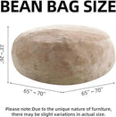 Bean Bag Chair 6Ft, Memory Foam Filled, Large Beanbag Chairs for Adults and Teens, Soft Sofa with Removable Flannel Cover, Round Couch for Living Room Bedroom College Dorm (Apricot, 6FT-67×67"×24") by CozyNest Decor